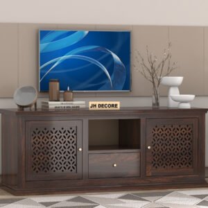 Sheesham Wood TV Cabinet for Living Room (Walnut Finish)