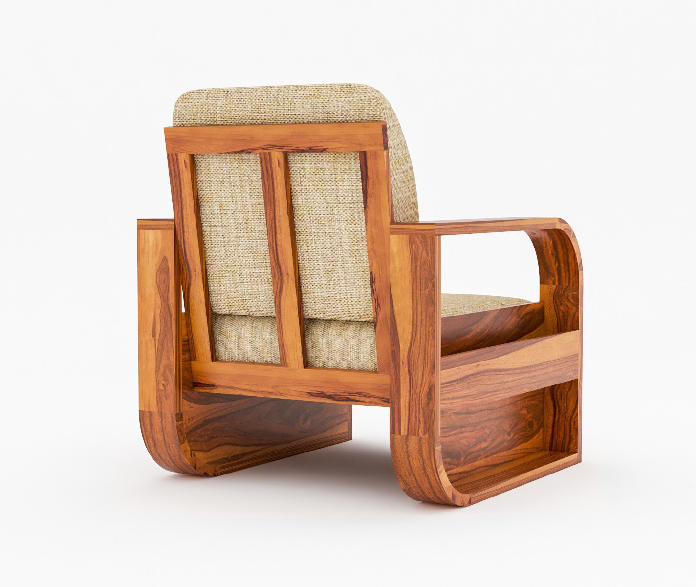 Solid Sheesham Wood 5 Seater Sofa Set - Image 6