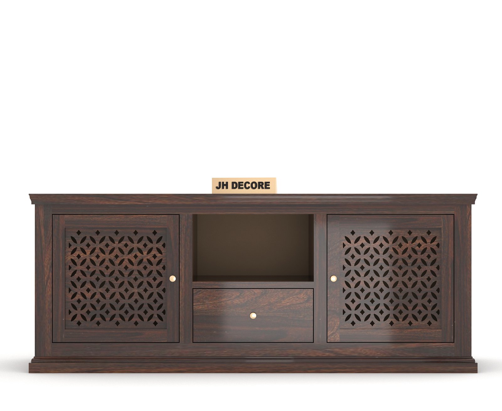 Sheesham Wood TV Cabinet for Living Room (Walnut Finish) - Image 3