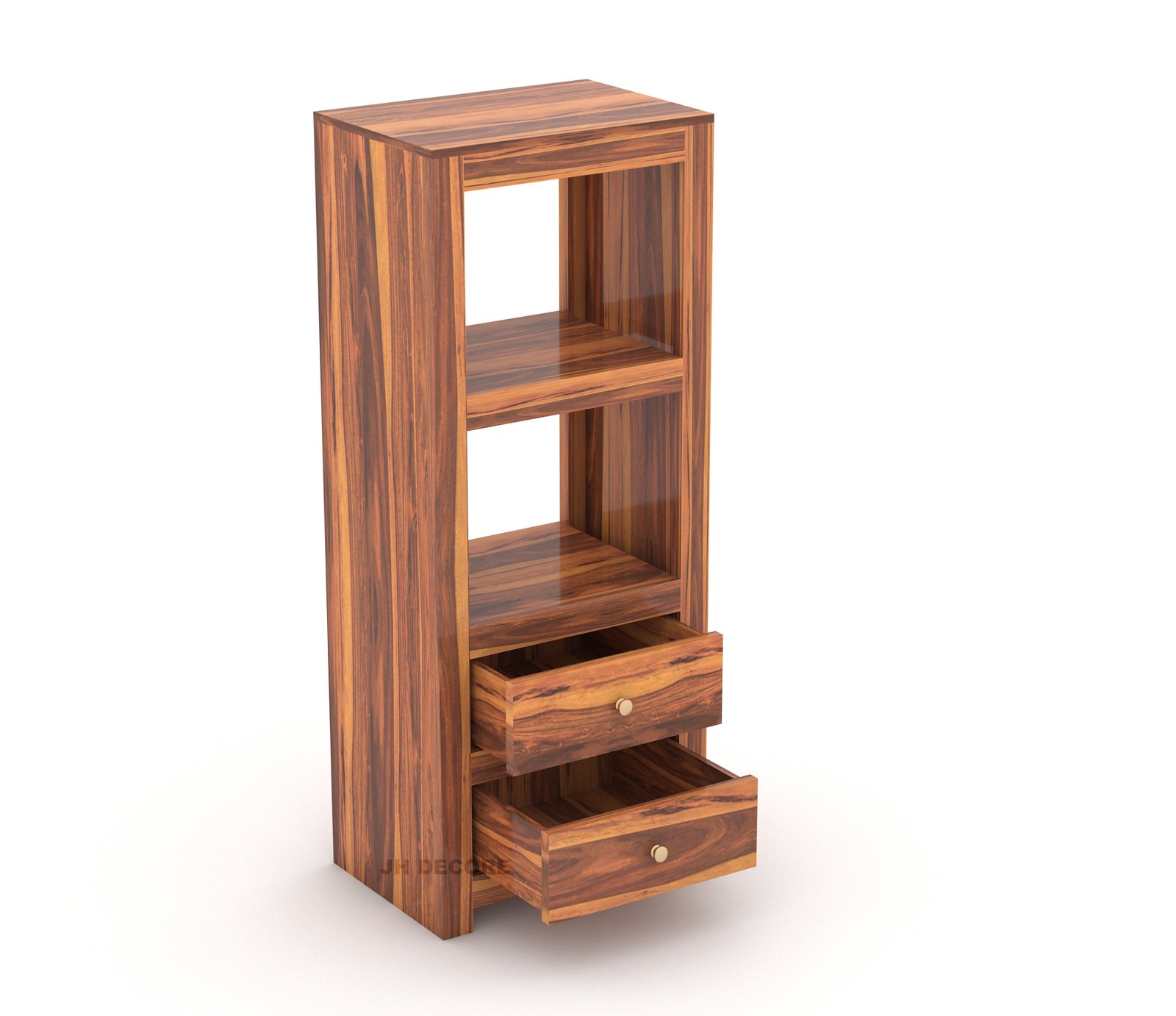 Wooden Bookshelf for Home with Drawer - Image 4