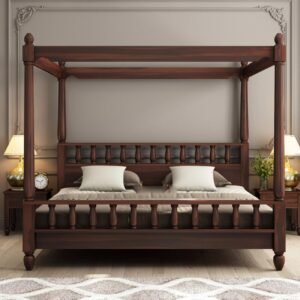 Solid Sheesham Wood King Size Bed for Bedroom